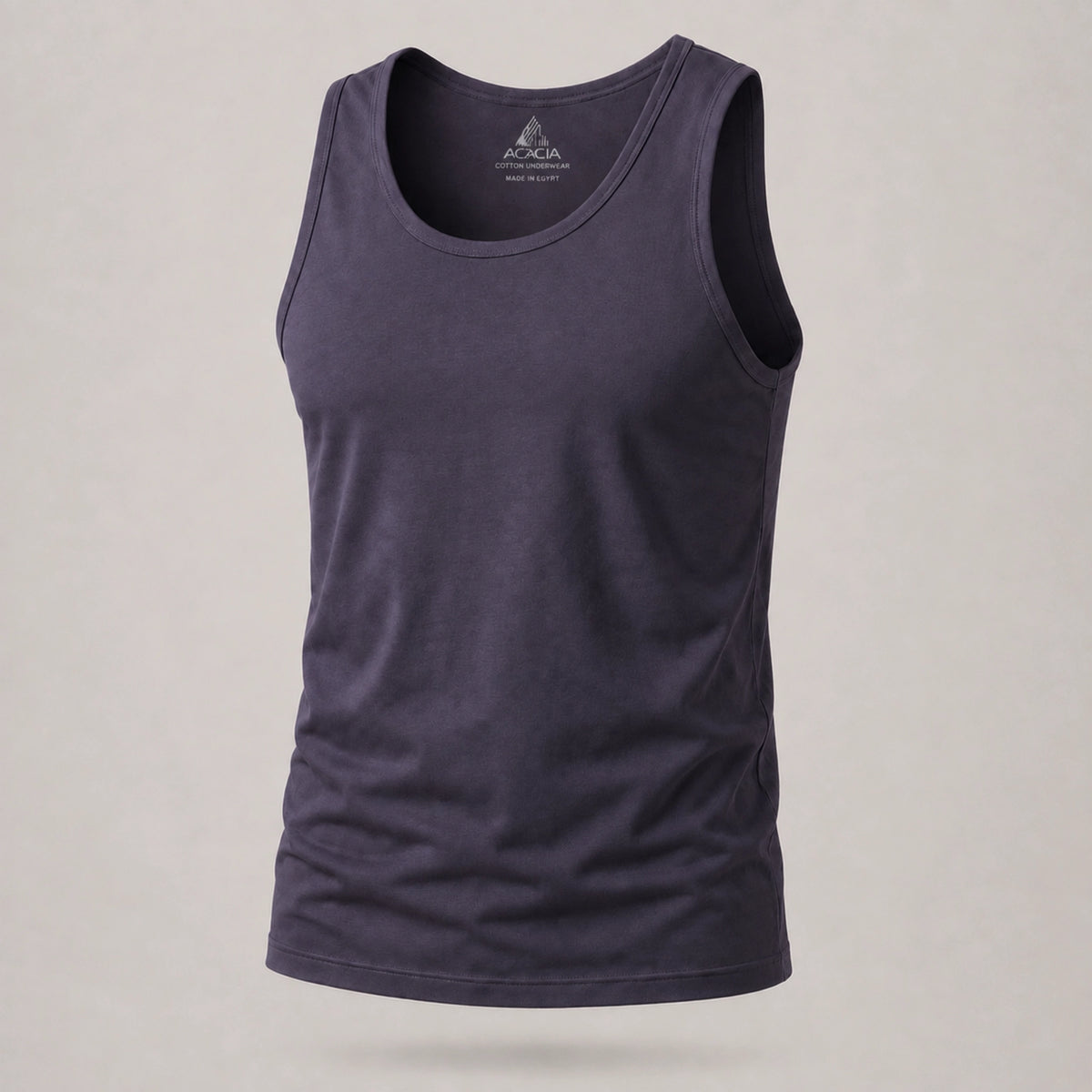 Acacia Men’s 96% Cotton, 4% Lycra Tank Undershirt – Graphite Grey
