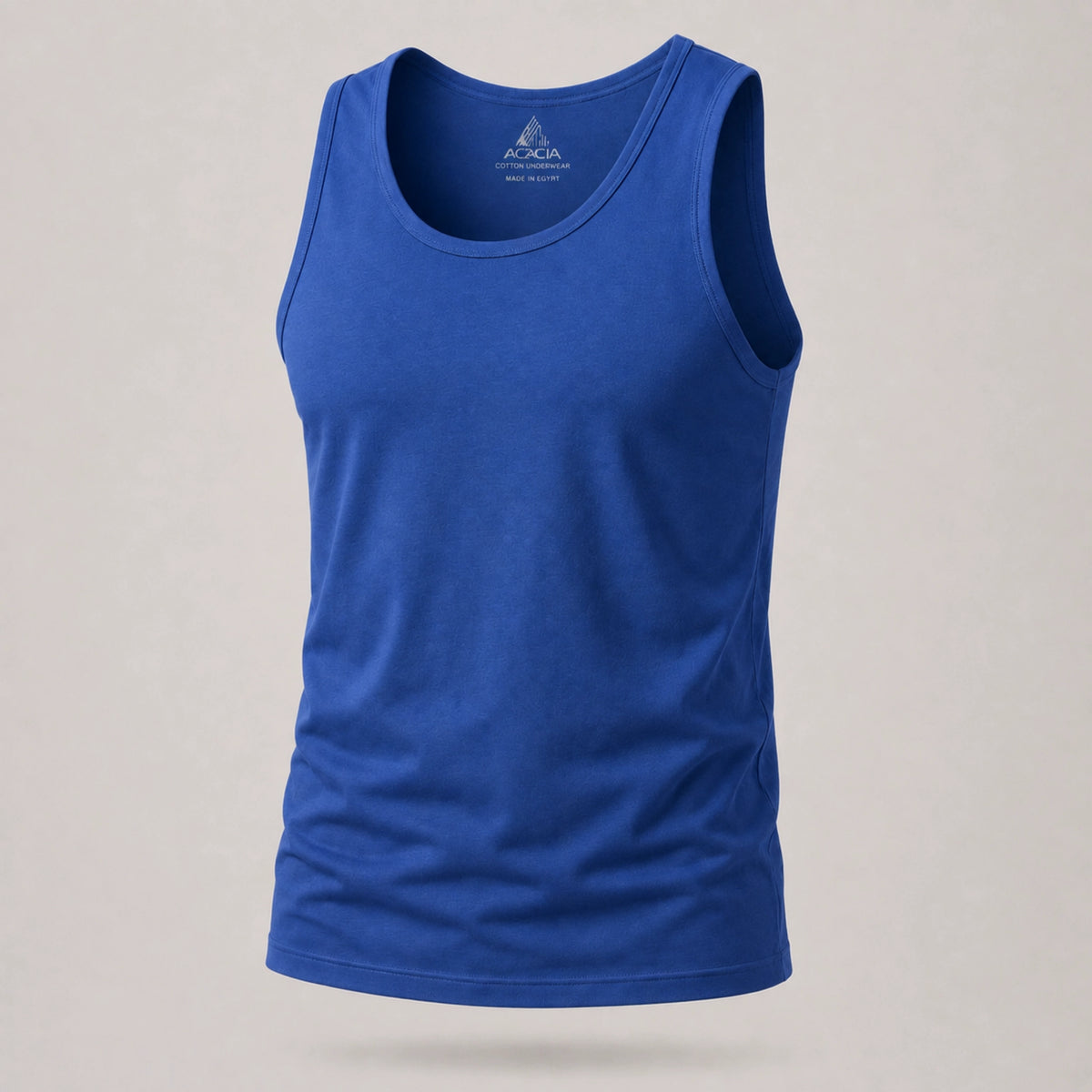 Acacia Men’s 96% Cotton, 4% Lycra Tank Undershirt – Royal Blue