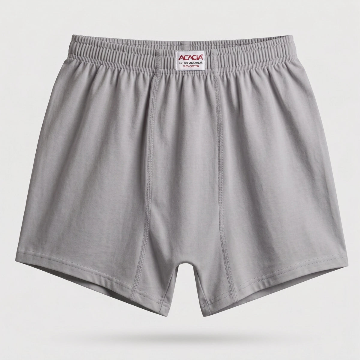 Acacia Men’s 100% Cotton Boxer Shorts – Grey