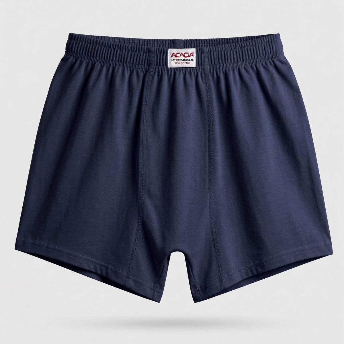 Acacia Men’s 100% Cotton Boxer Shorts – Navy