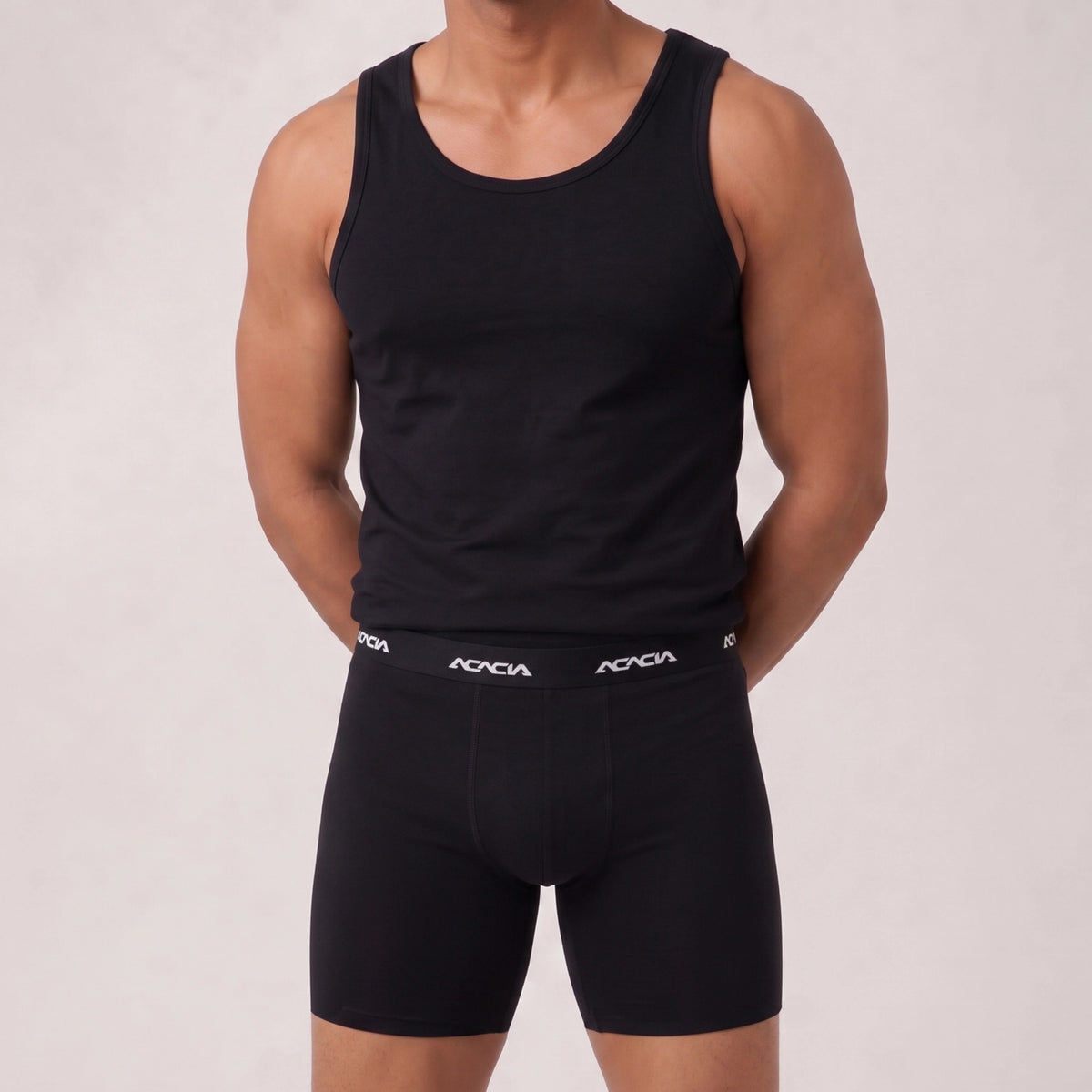 Acacia Men’s Tank & Long Boxer Sets – 3-Set Pack, Random Colors